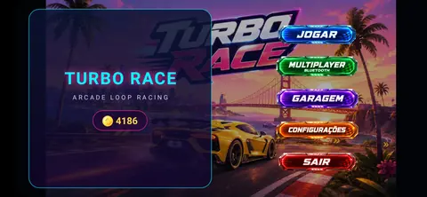 Menu principal do Turbo Race